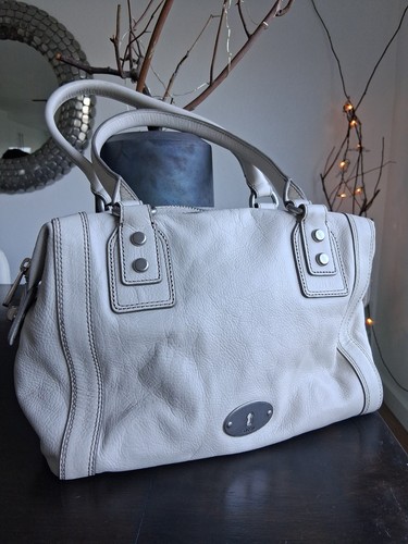 Fossil maddox satchel cream - satchel,