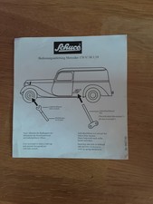 Schuco Bedienungsanleitung Mercedes 170 V  /M,  1:18