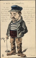 Ak La Botte de l'Egoutier, Mann mit Pfeife - 3823580