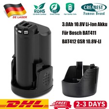 10.8V 3.0Ah Li-ion Akku Für Bosch BAT411 BAT412 D-70745 GSR 10.8 V-Li 2607336013
