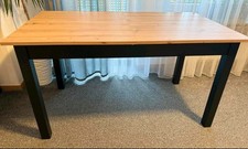 Esstisch COBURG - Artisan Eiche - Schwarz-erweiterbar Esszimmertisch bis 160cm