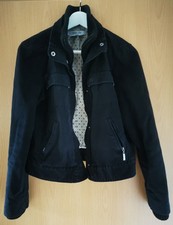 Damen Jacke schwarz ZARA TRF L mit hohem Kragen und vier Taschen