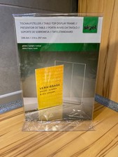 Sigel TA220 Tischaufsteller A4 gerade, hochwertiges glasklares Acryl, Werbeaufst