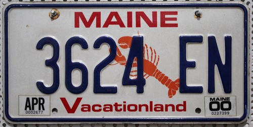 Maine nummernschild usa - maine,