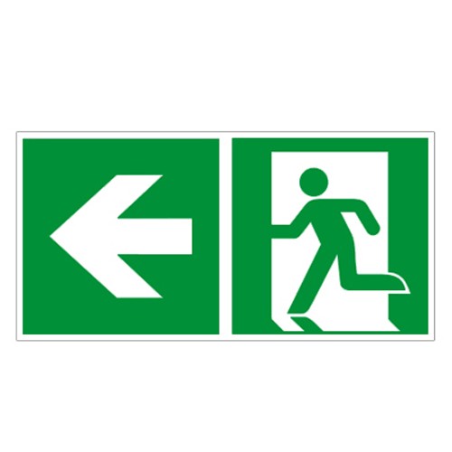 Rettungsweg links folie - links,