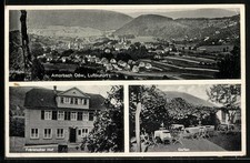 AK Amorbach /Odw., Gasthaus Fränkischer Hof, Bes. Jos. Hamm, Garten, Ortsansich 