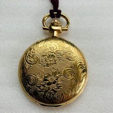 TISSOT Taschenuhr Blumenmuster