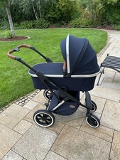 Kombikinderwagen MOON Rocca 2022 Silver/Navy in Bestzustand