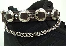 Stiefelband Stiefelriemen Stiefelkette Leder Nieten Gothic Biker Western