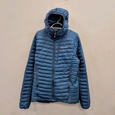 Montane Icarus Pertex Primaloft isolierter gefütterter Mantel mit Kapuze Jacke Größe Large
