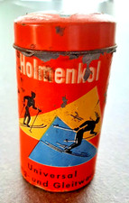 Alte Holmenkol Wachsdose Blechdose mit Universal Steig- und Gleitwachs Skiwachs