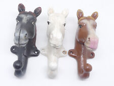 Kleiderhaken Pferdekopf 3er