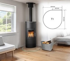 Kaminbodenplatte Tropfenform