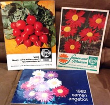 original DDR Samen und Pflanzen Katalog, 3 Exemplare