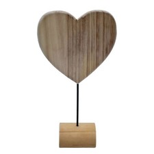 Holz Herz Aufsteller natur -