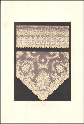 1863 brussels lace v - lace, by