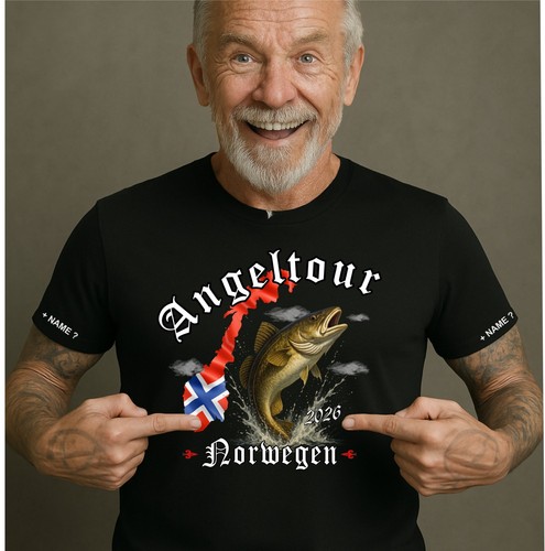 Norwegen angler shirt - norwegen, t