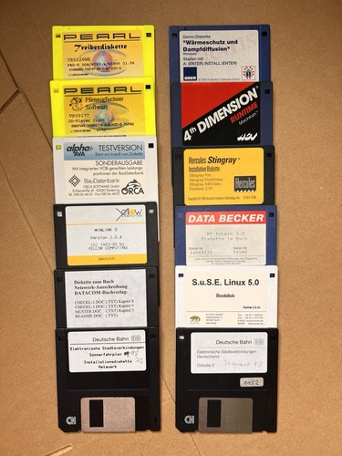 12x disketten konvolut - 3,5",