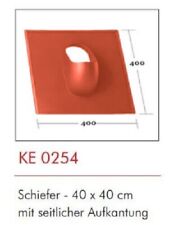 Venduct Grundplatte DN 110 rot 40x40cm KE0254 für Schiefer, Schindeln