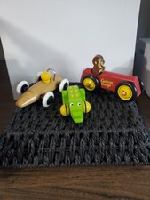 Vintage Wooden Car Lot Of 3