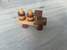 DDR Holzspielzeug Zug LKW Kipper aus Holz vollständig und selten