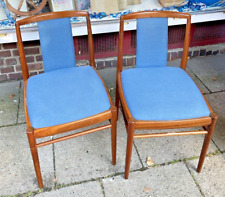 Set aus 2 Stück 60er 70er Benze Designer Polsterstuhl Teak Holz  Stil Stuhl