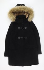 Schwarzer Dufflecoat Damen