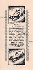 Hansa Lloyd Goliath Werke Borgward Bremen  1938 Auto KFZ Werbung Reklame ~9x18cm