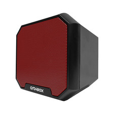 GROTBOX® Aktiver Mono Studiomonitor / Lautsprecher (rotes Gitter)