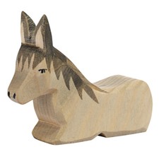 Esel II liegend - Ostheimer 42117 Holzfigur auch für Krippe, Krippenfigur NEU 