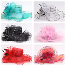 Damen Organza Netz Hut Sonne