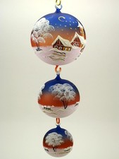 Weihnachtskugel - handbemalt. 3 er - Kette.