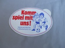 Aufkleber Sticker Komm spiel mit uns Niedersächsischer Fussballverband e.V.