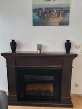 Hark Elektrokamin mit Heizfunktion ohne Rauch – Walnussbraun