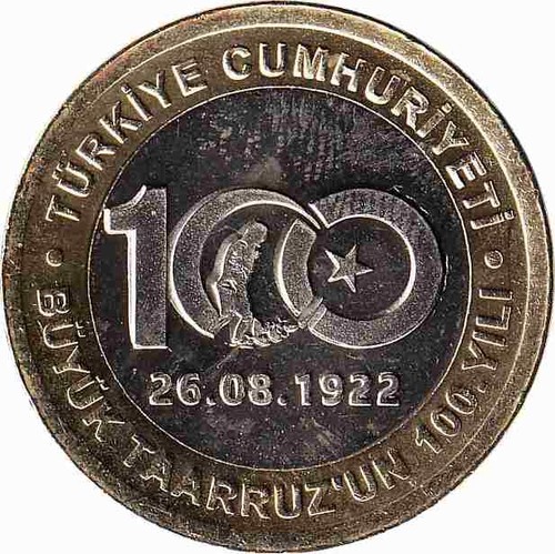 Tuerkei lira 2022 100th - lira, "100th