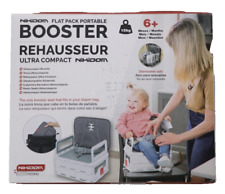 Nikidom Mobiler Faltbarer Booster Sitz, Kindersitz als Sitzerhöhung, grau, 15 kg