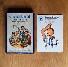 DDR Kartenspiel " Immer bereit " Junge Pioniere Rudolf Forkel Altenburg 1959