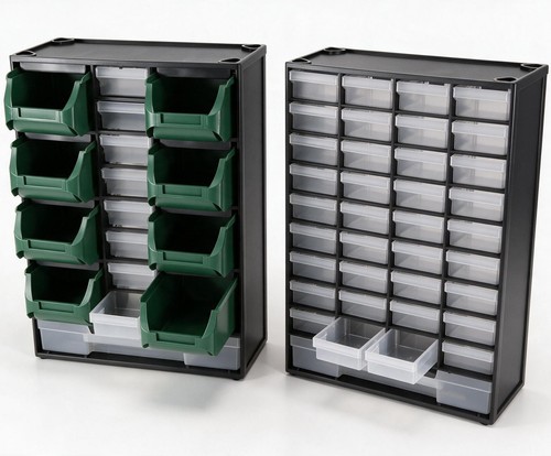 2er set sortierboxen regal - set,