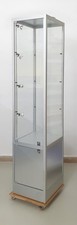 Glasvitrine Silber/Grau 40 x