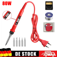 Lötkolben Set 80W Lötstation Einstellbarer Temperatur Lötset Soldering Iron Kit