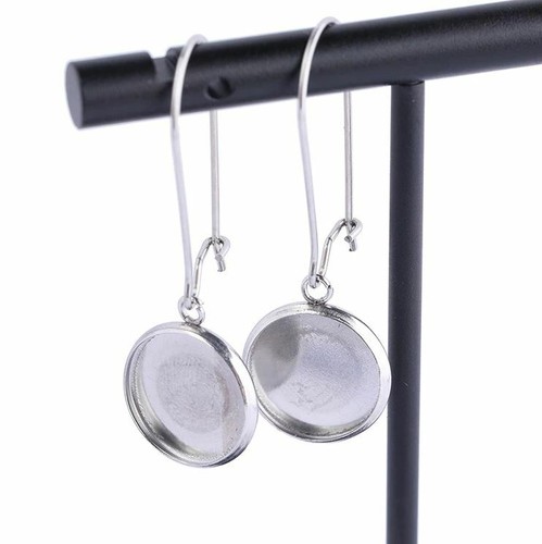 10x ohrhänger edelstahl - 10x, 12mm