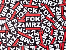 10x "FCK MRZ" Sticker - Gegen