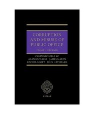 Corruption and Misuse of Public Office, Nicholls, Colin; Baracese, Alan; Maton, 