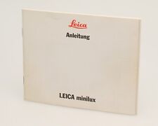 Original Leica Minilux Bedienungsanleitung