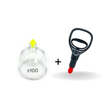 100x Schröpfgläser + Pumpe