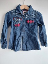 Jeansbluse Gr. 104 langarm