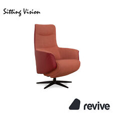 Sitting Vision TW 043 Stoff Relax-Sessel Leder Rot Orange elektr. Funktion Akku