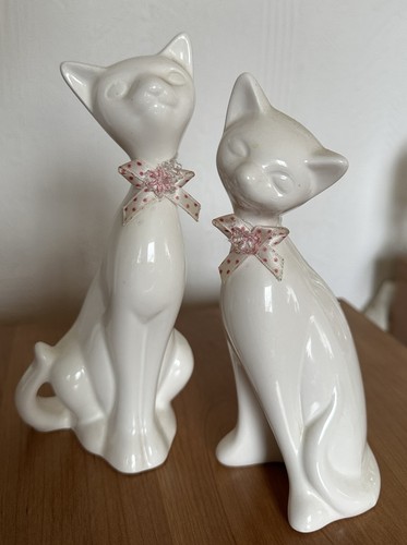 Porzellankatzen katzenpaar - porzellankatzen,