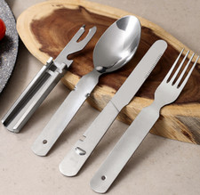 BW Bundeswehr Essbesteck leicht Camping Besteck Outdoor Feldbesteck 4-teilig