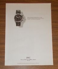 Seltene Werbung vintage IWC Ref. 3706 Mechanischer Fliegerchronograph 1996